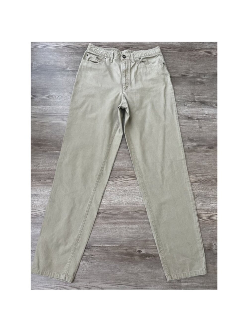 Patagonia 5 Pocket Pants Womens 14 Tan Organic Cotton Straight Leg Full Length